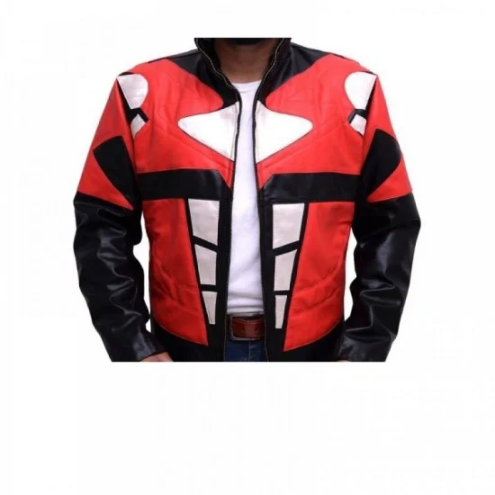 Power Ranger Motorcycle Red Leather Jacket Power Ranger Motorcycle